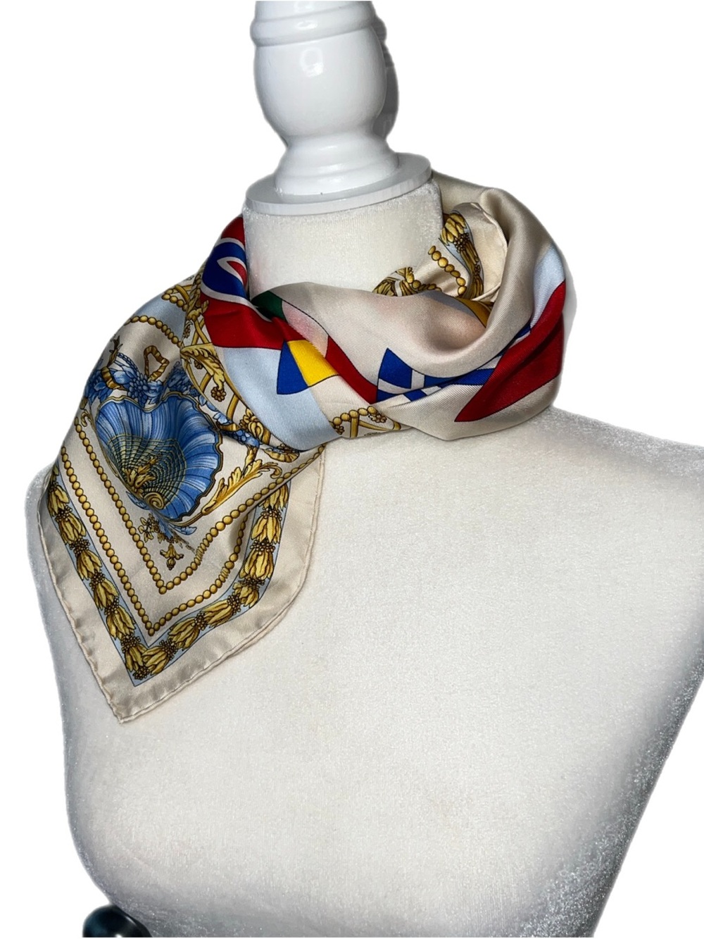 2002 L.R Paris Hotel de Talleyrand 34” Square Silk Scarf